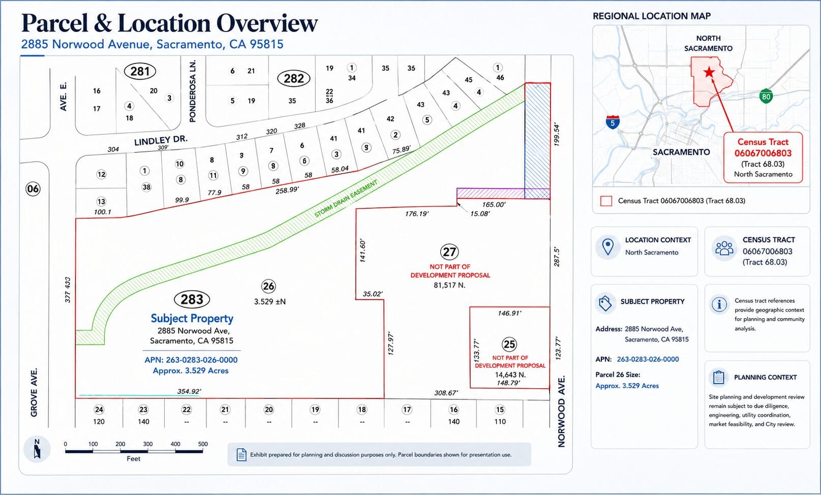 Parcel map showing Sacramento property boundaries